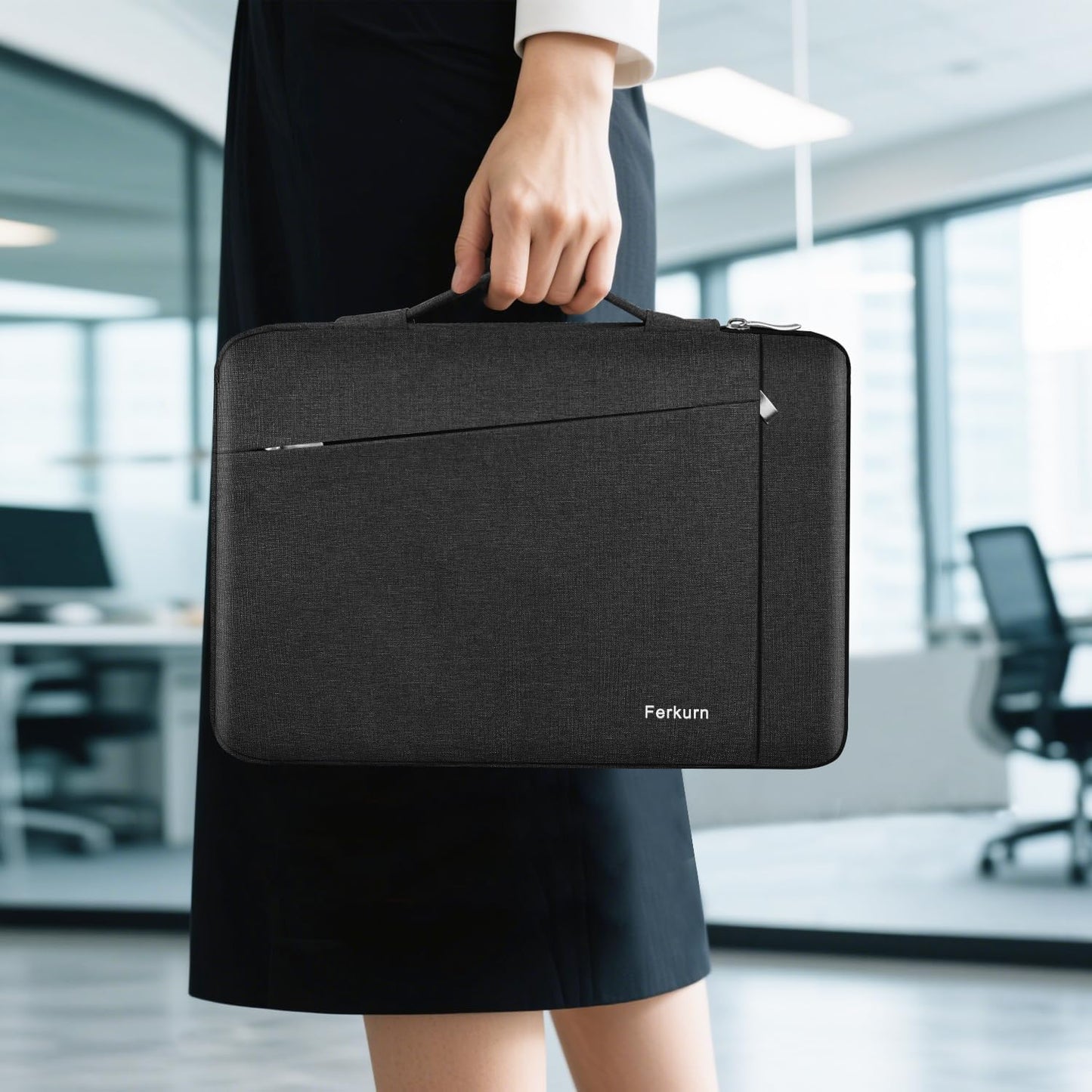 Laptop Case Sleeve for Men Women Chromebook Case Compatible with Macbook Air/Pro Lenovo Surface HP Dell ASUS Acer, 14 Inch, Black