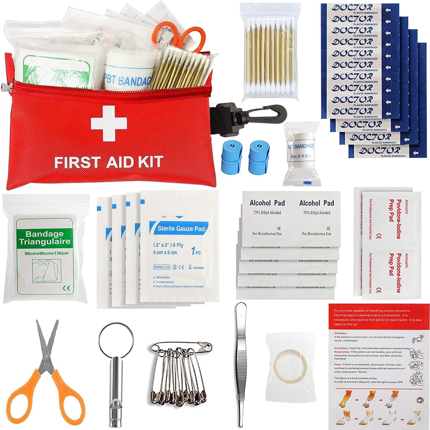 Small First Aid Kit -98 Piece First Aid Kit, Small Travel First Aid Kit