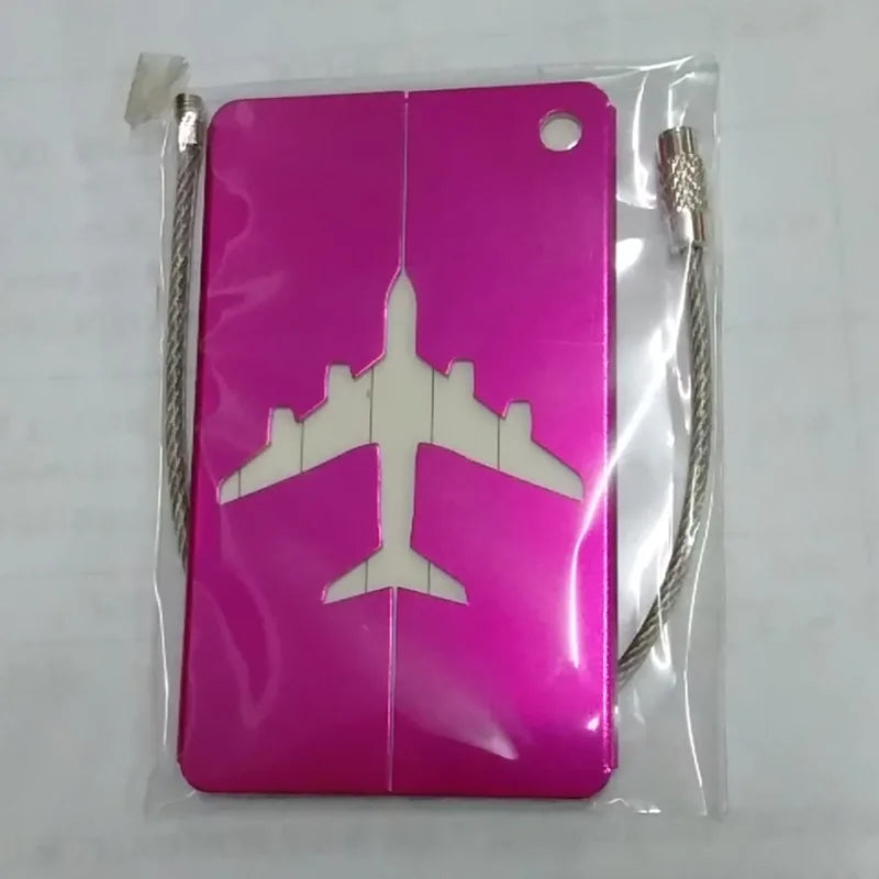 Premium Aluminum Travel Luggage Tag Durable Luggage Identification with Business Card Holder Fashion Tag Travel Accessories