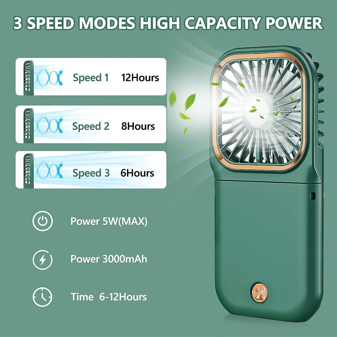 Portable Mini Handheld Fan,3 Speeds Personal Neck Cooling Small Fan for Travel Outdoor