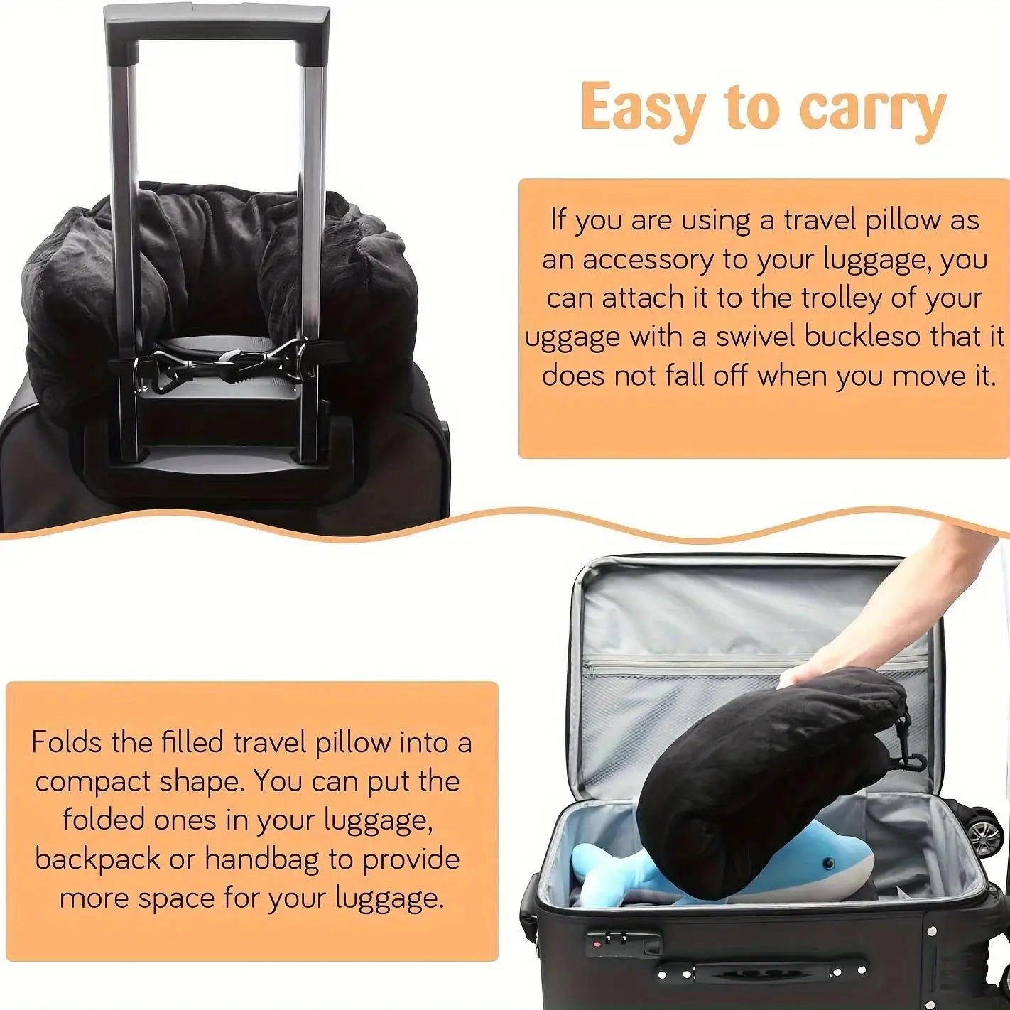 Travel Pillow Can Store Fillable Clothes Outdoor Pillow Comfortable Portable Travel Storage Bag Cervical Pillow Airplane Neck P