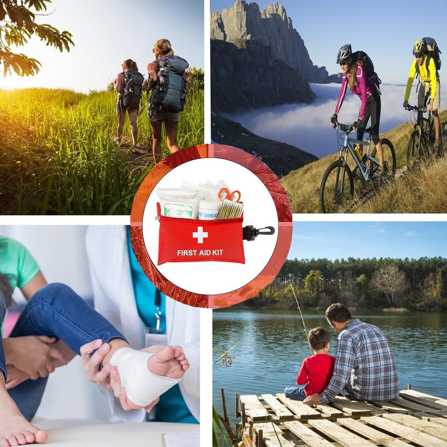 Small First Aid Kit -98 Piece First Aid Kit, Small Travel First Aid Kit