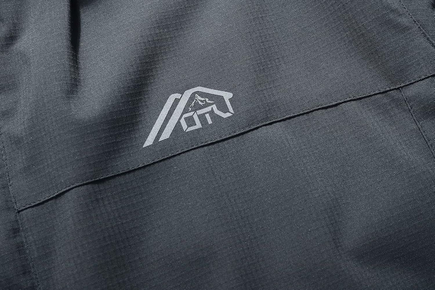 Men'S Lightweight Waterproof Hooded Rain Jacket Outdoor Raincoat Shell Jacket for Hiking Travel