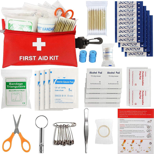 Small First Aid Kit -98 Piece First Aid Kit, Small Travel First Aid Kit 